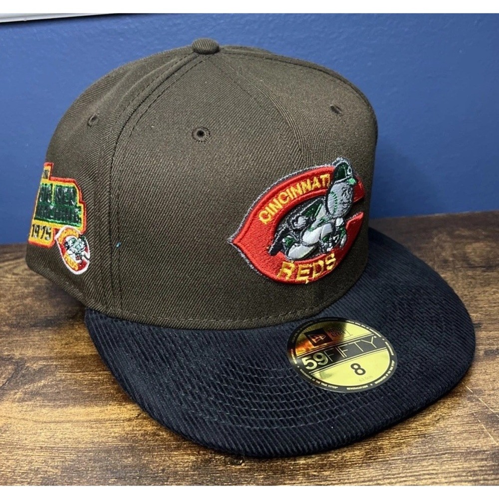 New Era 59Fifty Cincinnati Reds Hat Mens 8 The Big Red Machine 1975 Patch Fitted